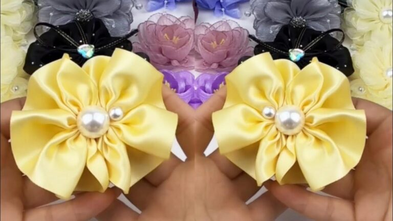 Une idée toute simple pour créer des fleurs en ruban qui embelliront vos accessoires…