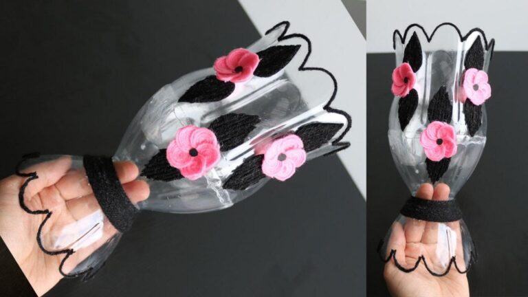 Cette astuce simple transforme une bouteille en plastique en un vase éblouissant…