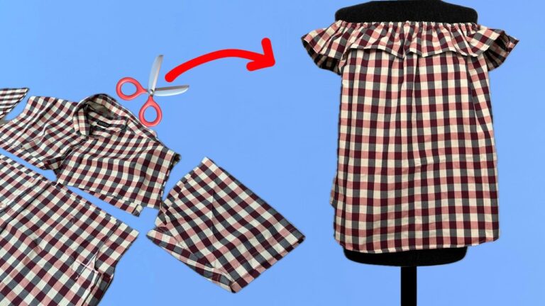 Transformez une vieille chemise en blouse tendance en 10 minutes ! ✂️👚