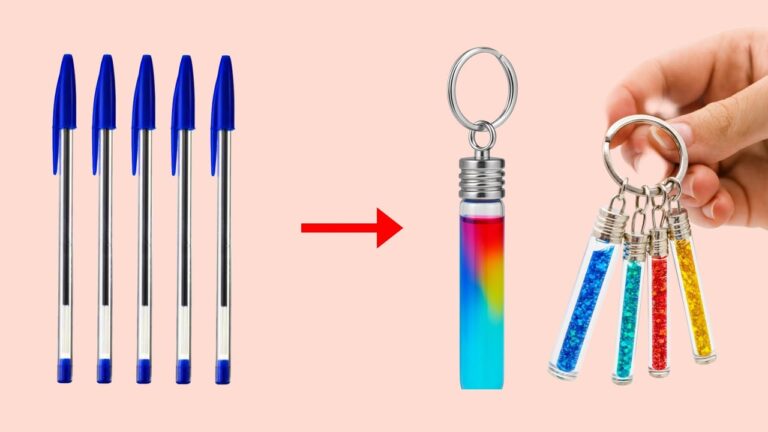 Transformez 5 vieux stylos en porte-clés en 1 minute : DIY créatif et écolo !