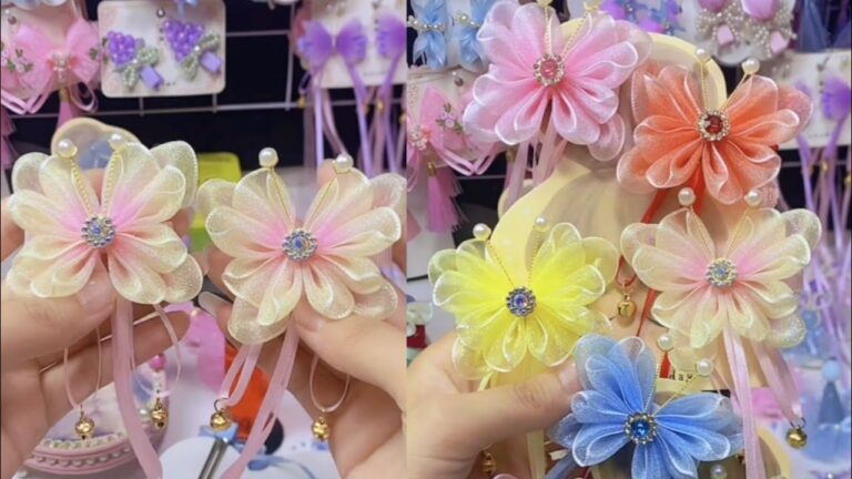 Créez 5 magnifiques nœuds en tissu pour fille avec ce tutoriel simple et créatif !