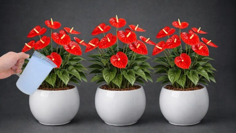 1 verre pour faire fleurir votre anthurium comme jamais ! Découvrez le secret en 5 étapes.