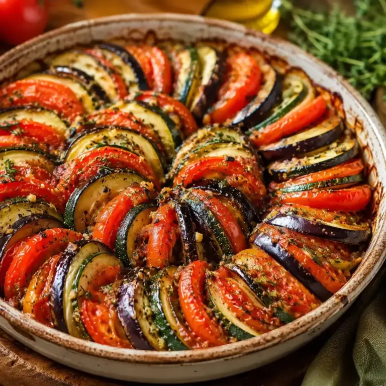 Recette facile de tian de courgettes, aubergines et tomates fondant